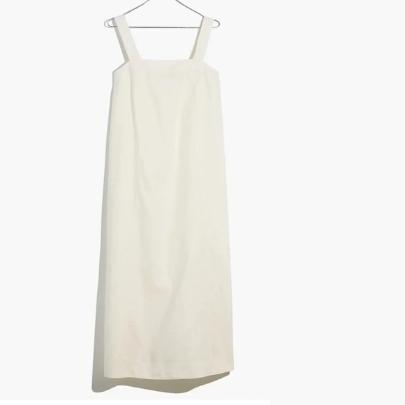 New Madewell Linen Cotton Princess Seamed Midi Dress Large - Picture 10 of 10